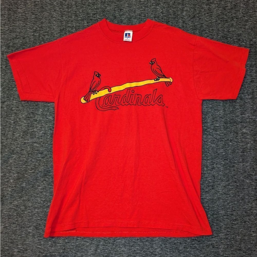 Vintage MLB St Louis Cardinals Russell Athletic Tee/T-Shirt Men's sz Medium USA